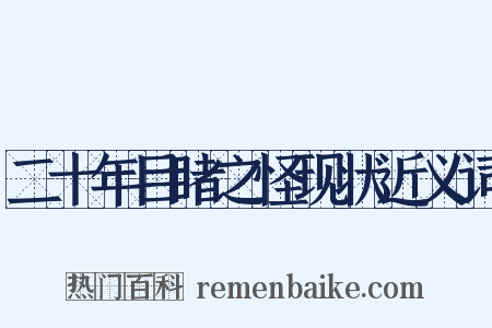 二十年目睹之怪现状近义词是什么意思的图片
